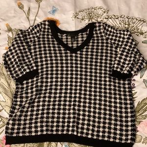 Lane Bryant 18/20 Houndstooth 3/4 Sweater